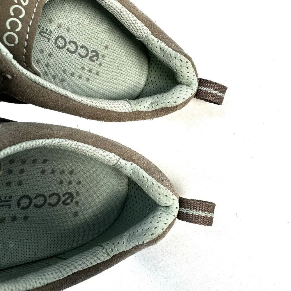 Ecco Biom Natural Motion Bungee Quick Lace Up Walking Shoe Womens Size 7 38 Gray